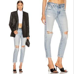 Moussy Vintage Yardley Tapered Ripped Knee Jeans - Size 25